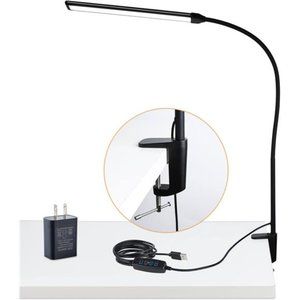 LED Desk Lamp with Clamp, Clamp Light, Tall Desk Lamp with Long Gooseneck, 11W